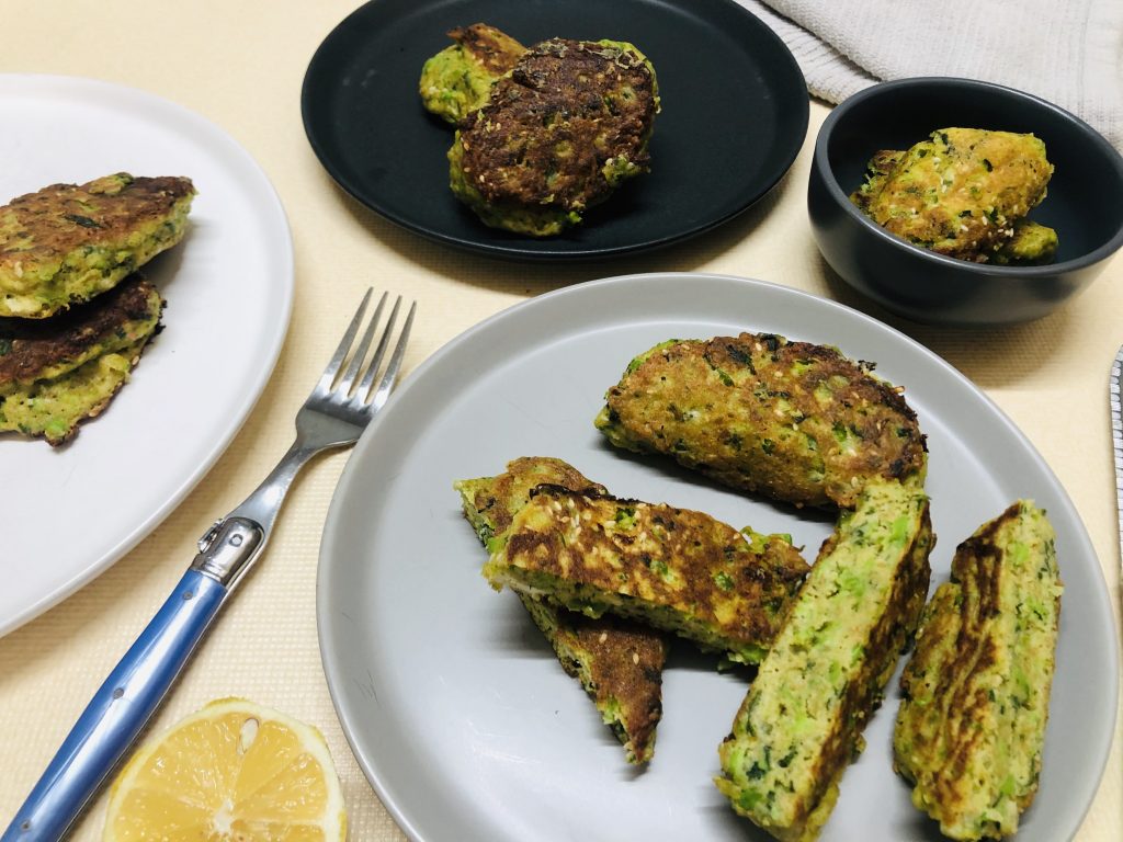 Pea and ricotta fritters