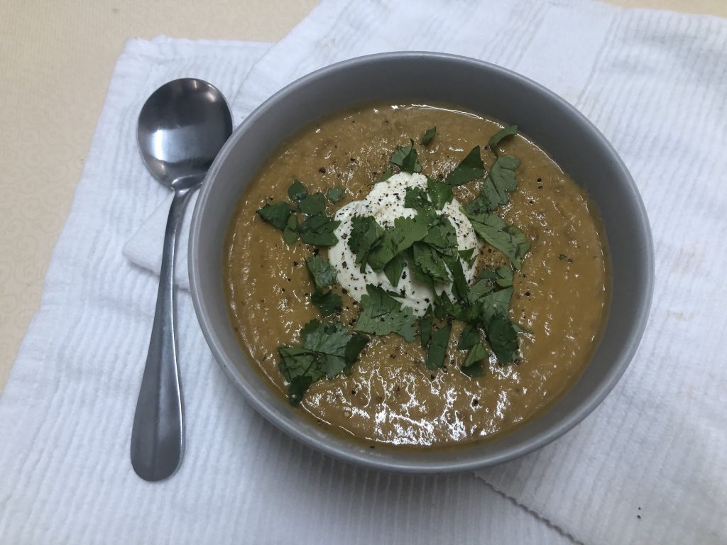 Roasted Root Vegetable and Lentil Soup